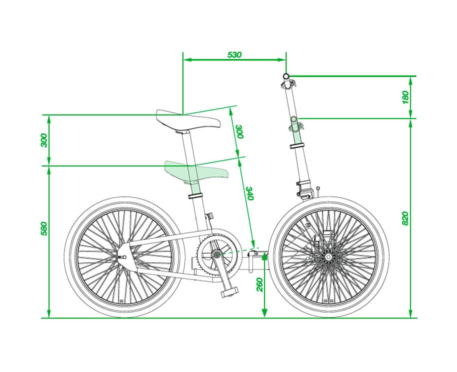 Etnnic Folding Trike - Vikbar cykel med tre hjul (Ej el) - 23