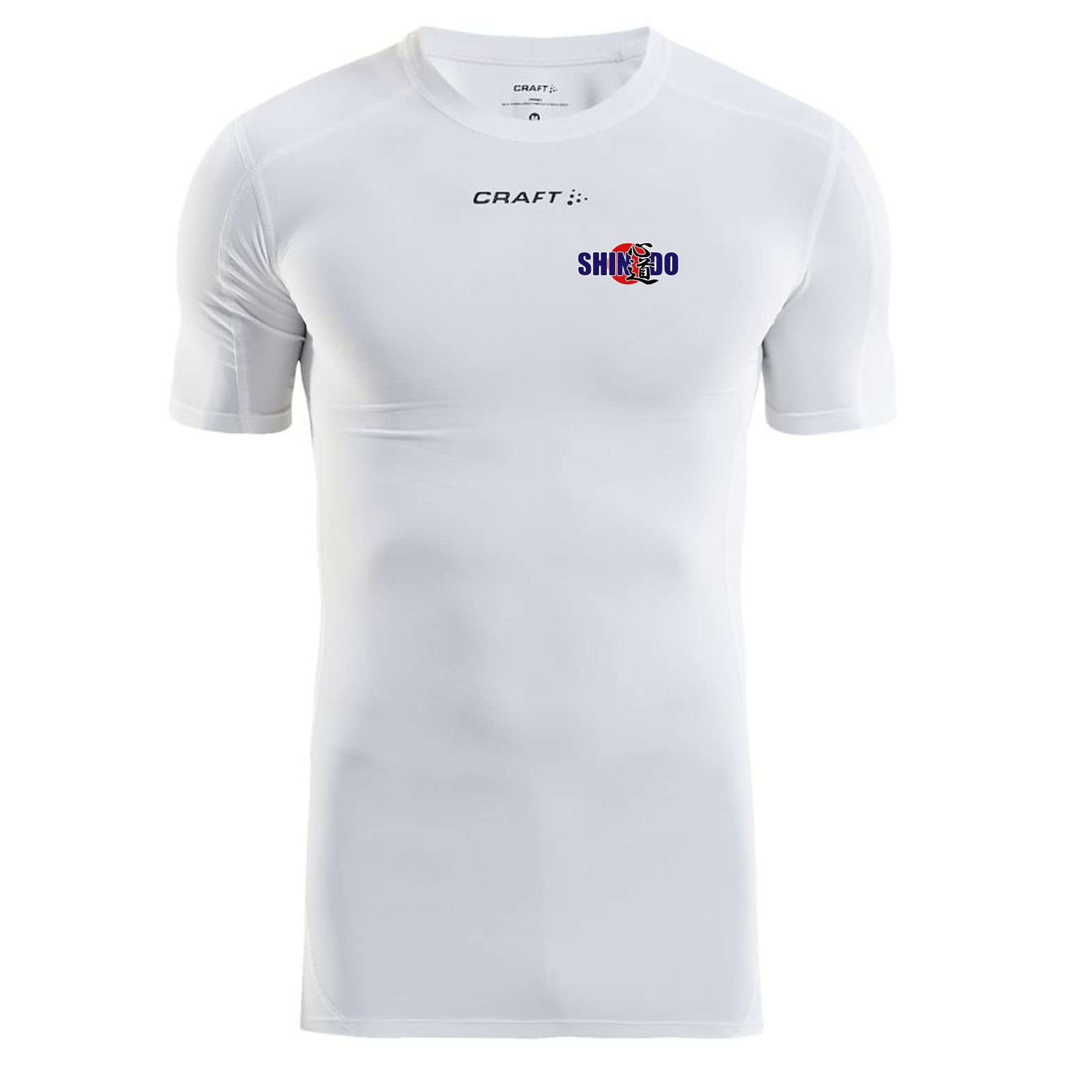Tröja Craft Compression kort ärm Budoklubben Shindo, vit, UNISEX