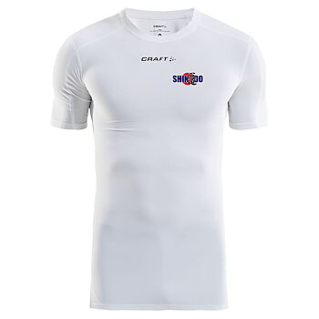 Tröja Craft Compression kort ärm Budoklubben Shindo, vit, UNISEX