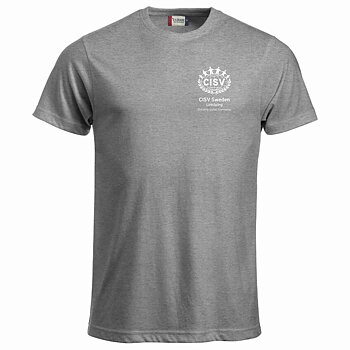 T-shirt Classic CISV Linköping med RYGGTRYCK bomull, grå