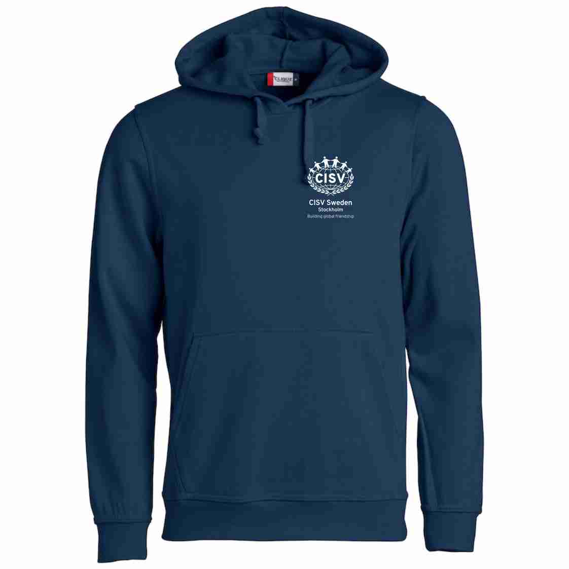 Hood Basic UNISEX CISV Stockholm Globe, marin