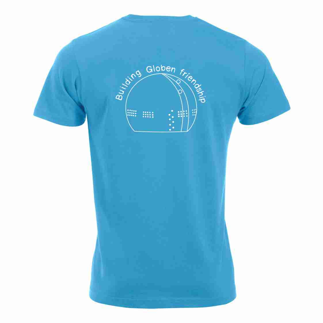 T-shirt Classic CISV Stockholm Globe, turkos - 2
