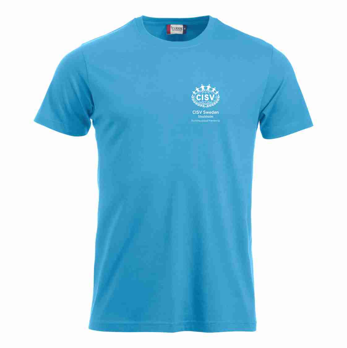 T-shirt Classic CISV Stockholm Globe, turkos
