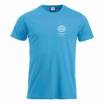 T-shirt Classic CISV Stockholm Globe, turkos