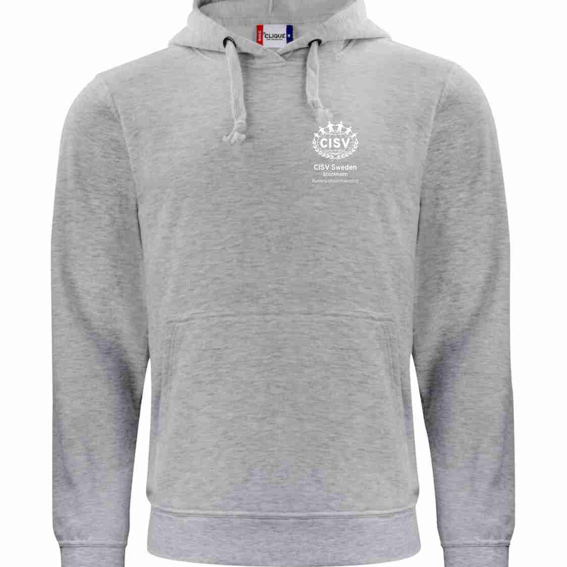 Hood Basic UNISEX CISV Stockholm Globe, grå