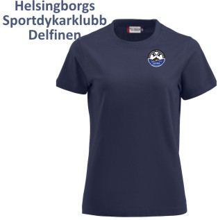 T-shirt Premium Delfinen, dam