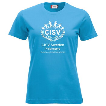 T-shirt CISV Helsingborg, bomull, turkos