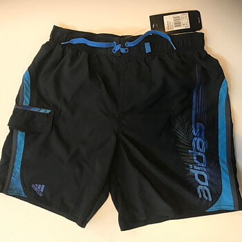 Badshorts Adidas Lin, marinblå