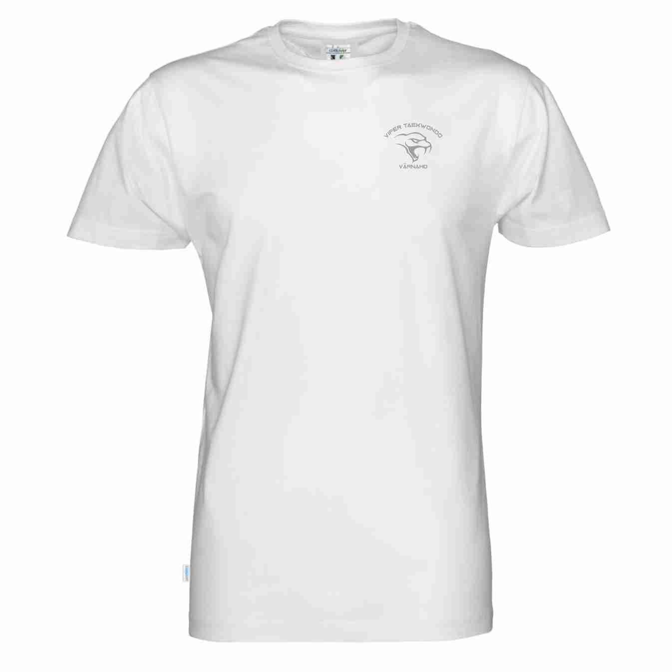 T-shirt Viper Taekwondo, bomull, miljöcertifierad- vit