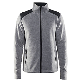Fleecejacka Craft Noble Zip Jacket Heavy Knit, herr, gråmelerad