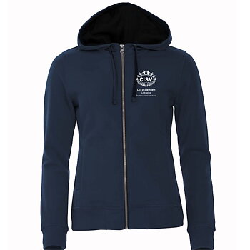 Hoodjacka Full Zip CISV Linköping, marinblå