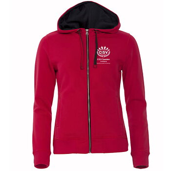 Hoodjacka Full Zip CISV Linköping, röd