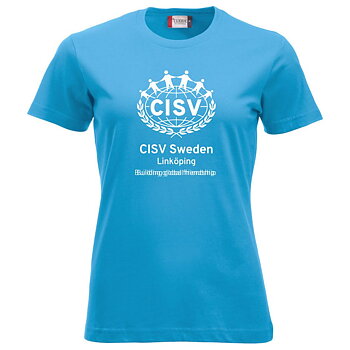 T-shirt Classic CISV Linköping, bomull,  turkos