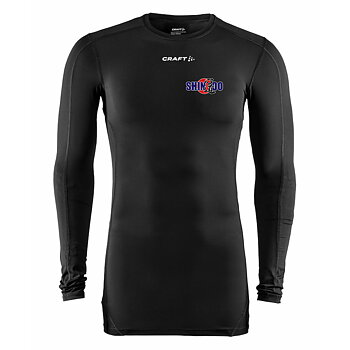 Tröja Craft Compression lång ärm Budoklubben Shindo, vit, UNISEX, svart