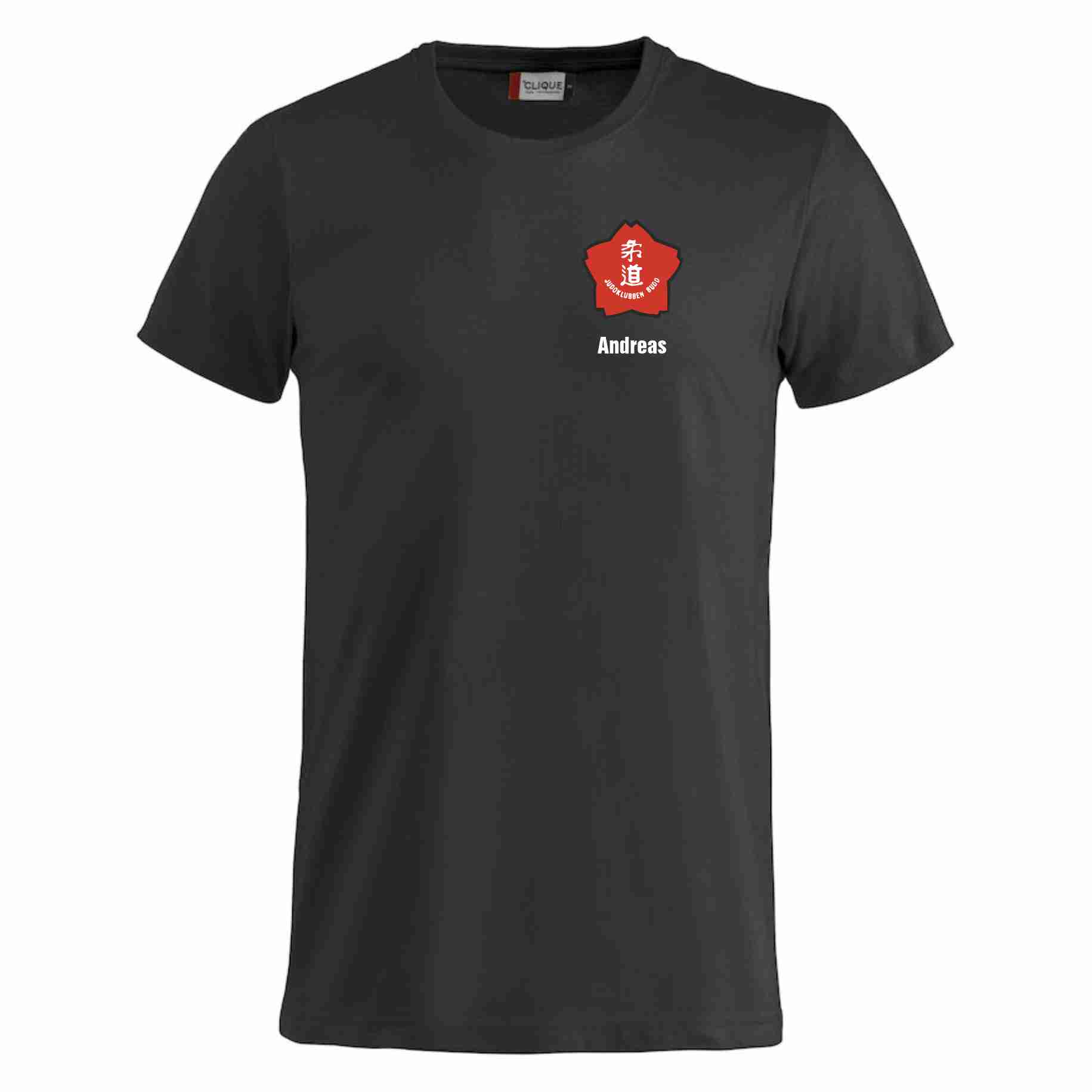 T-shirt Clique Basic bomull, svart, Judoklubben Budo