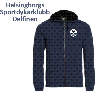 Hoodjacka Classic Delfinen