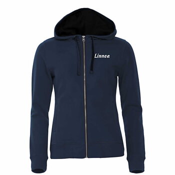 Classic Hoody Full Zip, Bjuv/Helsingborg Drill, dam