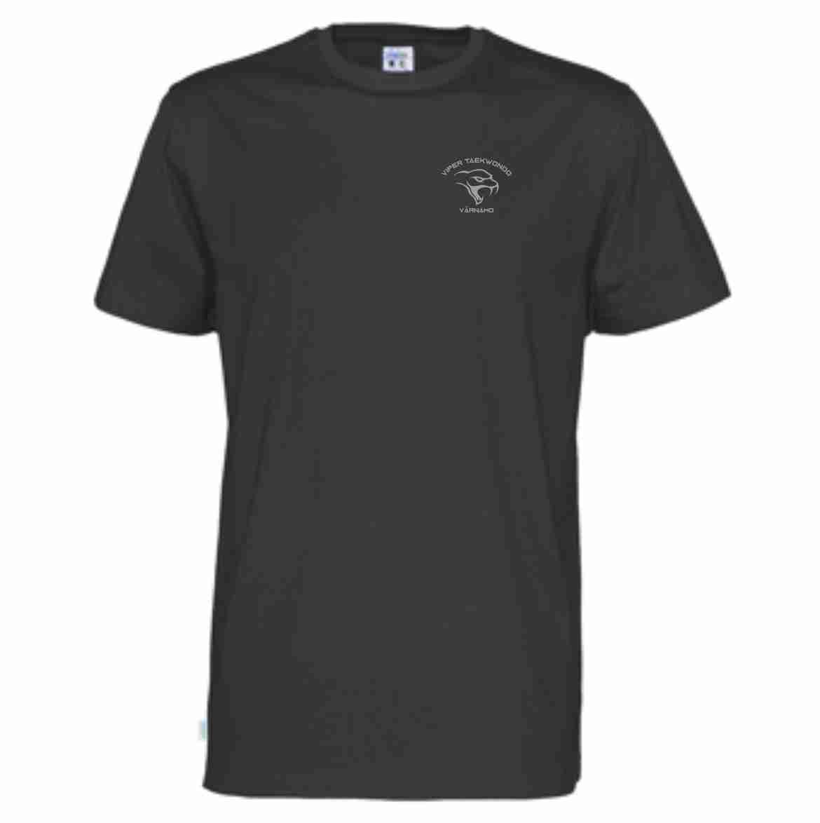 T-shirt Viper Taekwondo, bomull, miljöcertifierad- svart