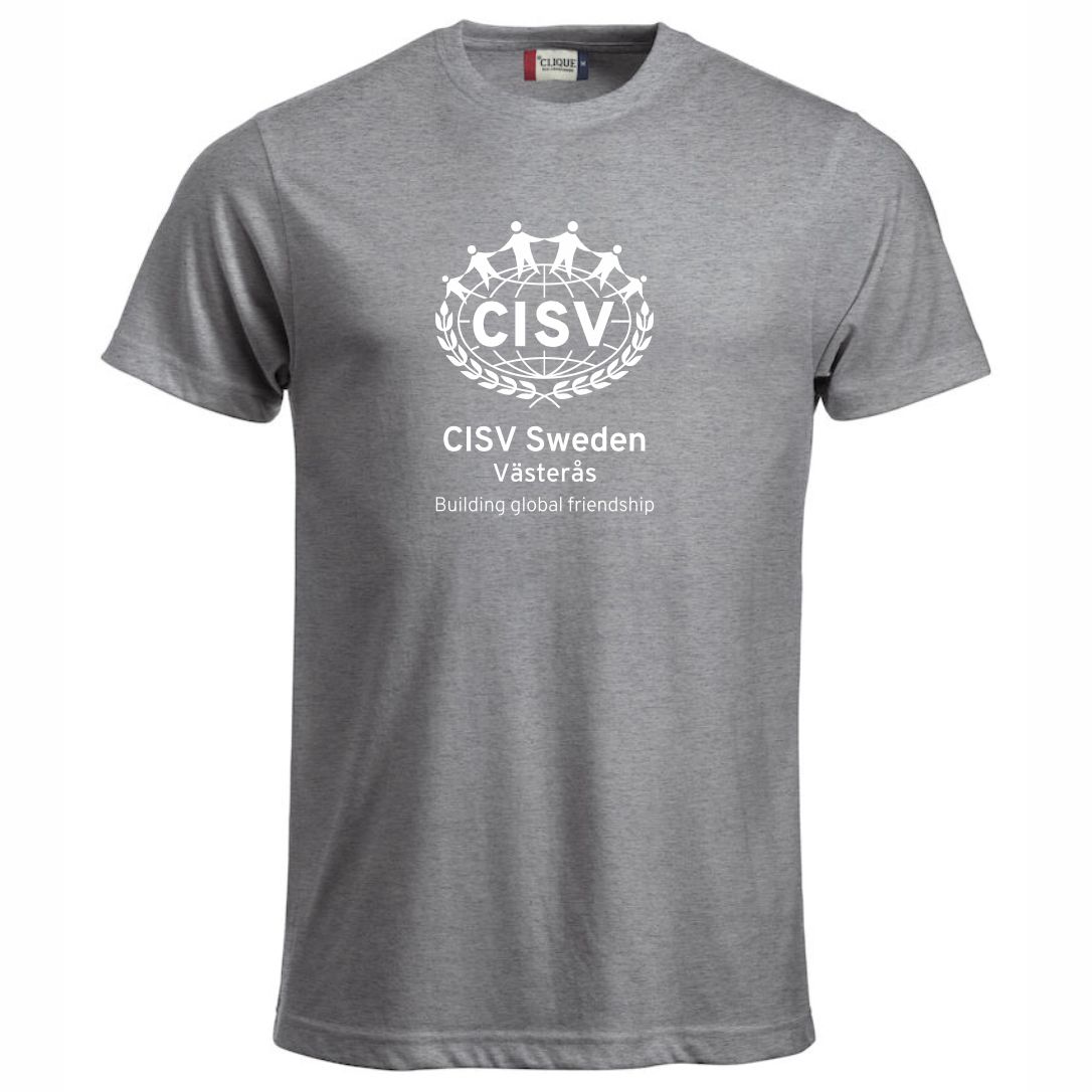 T-shirt Classic CISV Västerås bomull, grå