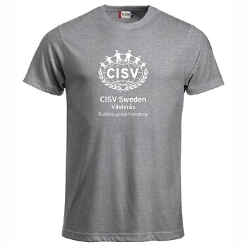 T-shirt Classic CISV Västerås bomull, grå