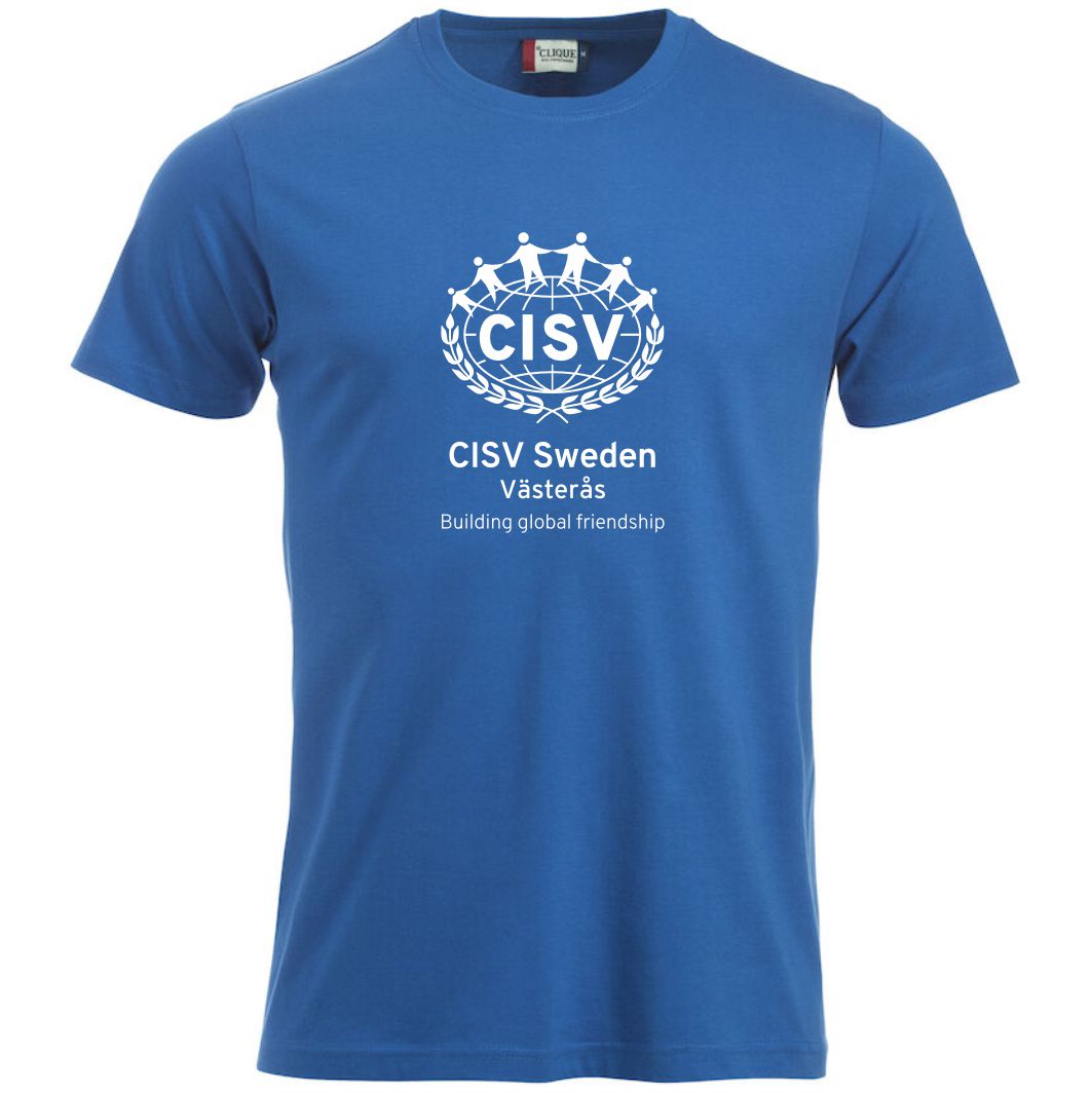 T-shirt Classic CISV Västerås bomull, blå