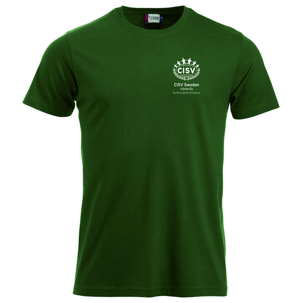 T-shirt Classic CISV Västerås bomull, mörkgrön