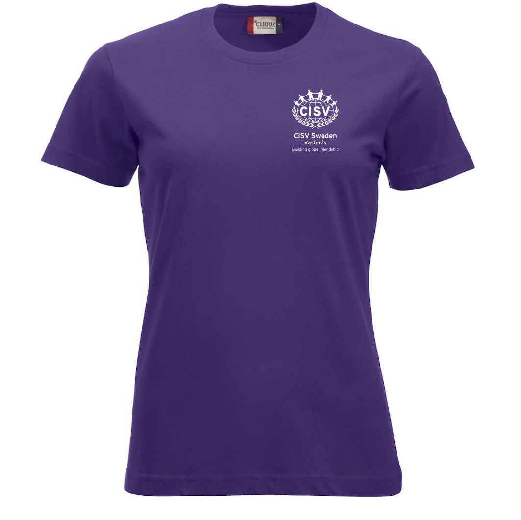 T-shirt Classic CISV Västerås bomull, lila