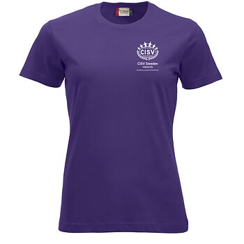 T-shirt Classic CISV Västerås bomull, lila