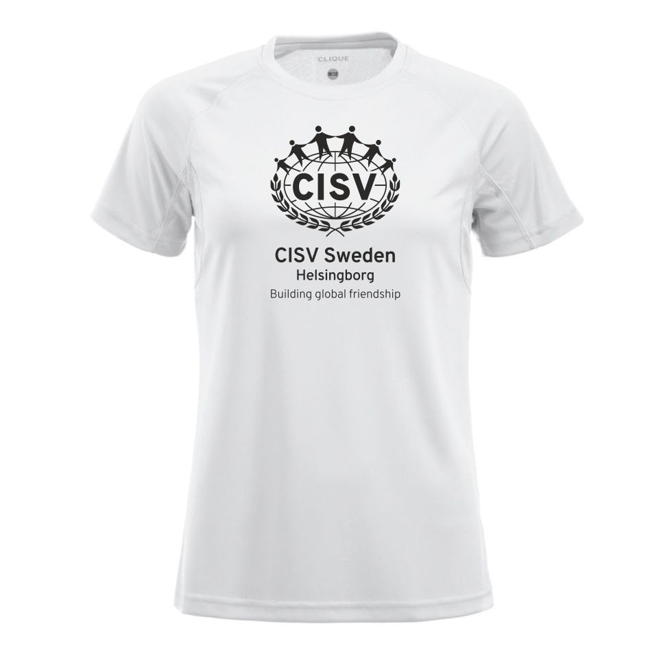 Tränings T-shirt Active-T CISV Helsingborg, vit