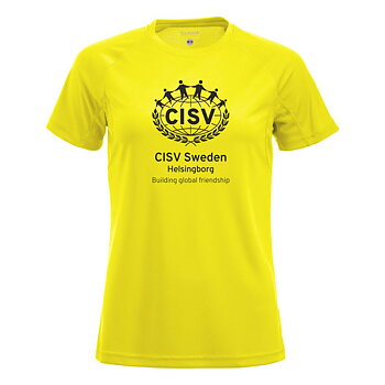 Tränings T-shirt Active-T CISV Helsingborg, neongul