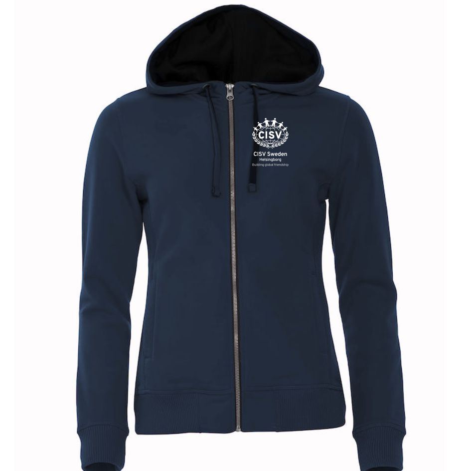 Hoodjacka Full Zip CISV Helsingborg, marinblå