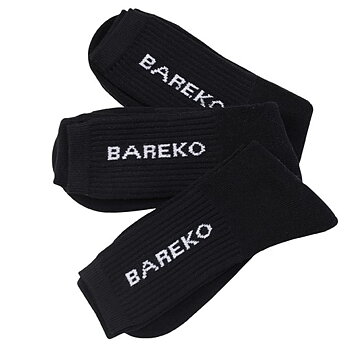 Sportstrumpor, bomull, Bareko, 3-pack, svart