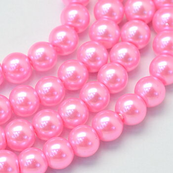 Glasvax 6mm rosa 100st