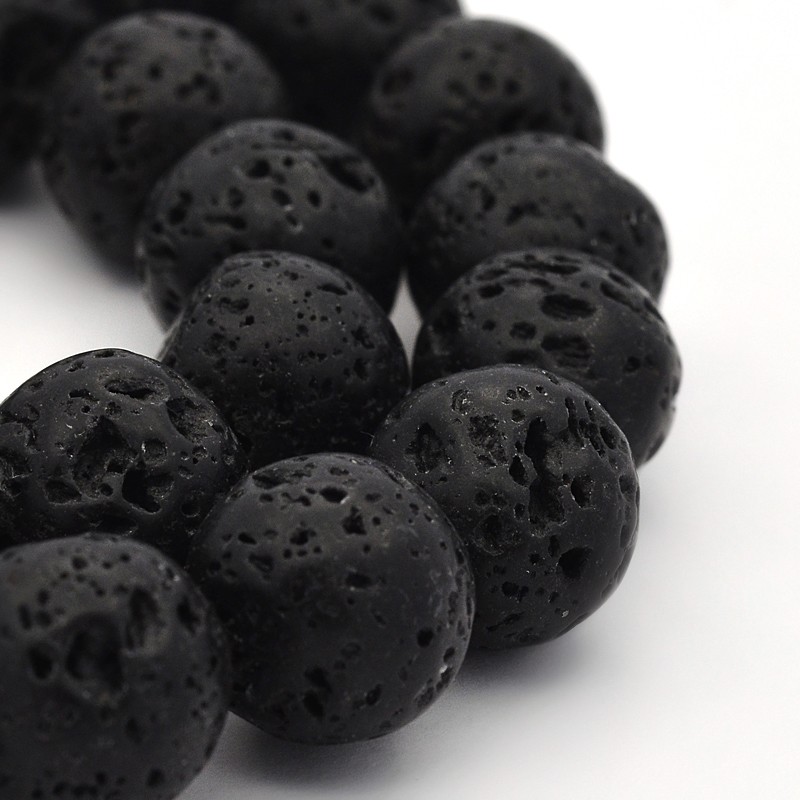 Lavasten 14mm hel sträng lava kulor