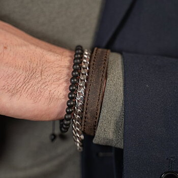 Son of Noa armband i borstat stål