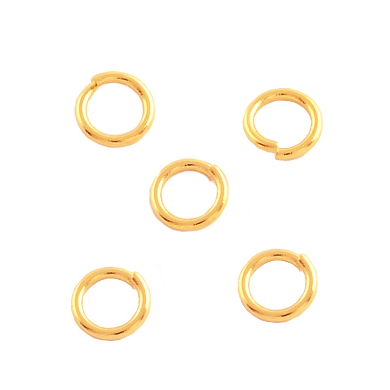 8mm metallring öppen rostfritt stål guld