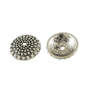 Pärlkåpa knottrig 15 mm silverfärgad 10 st