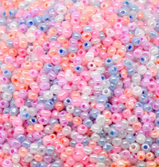 Seedbeads 6/0 pastell mix opak glansig - 2