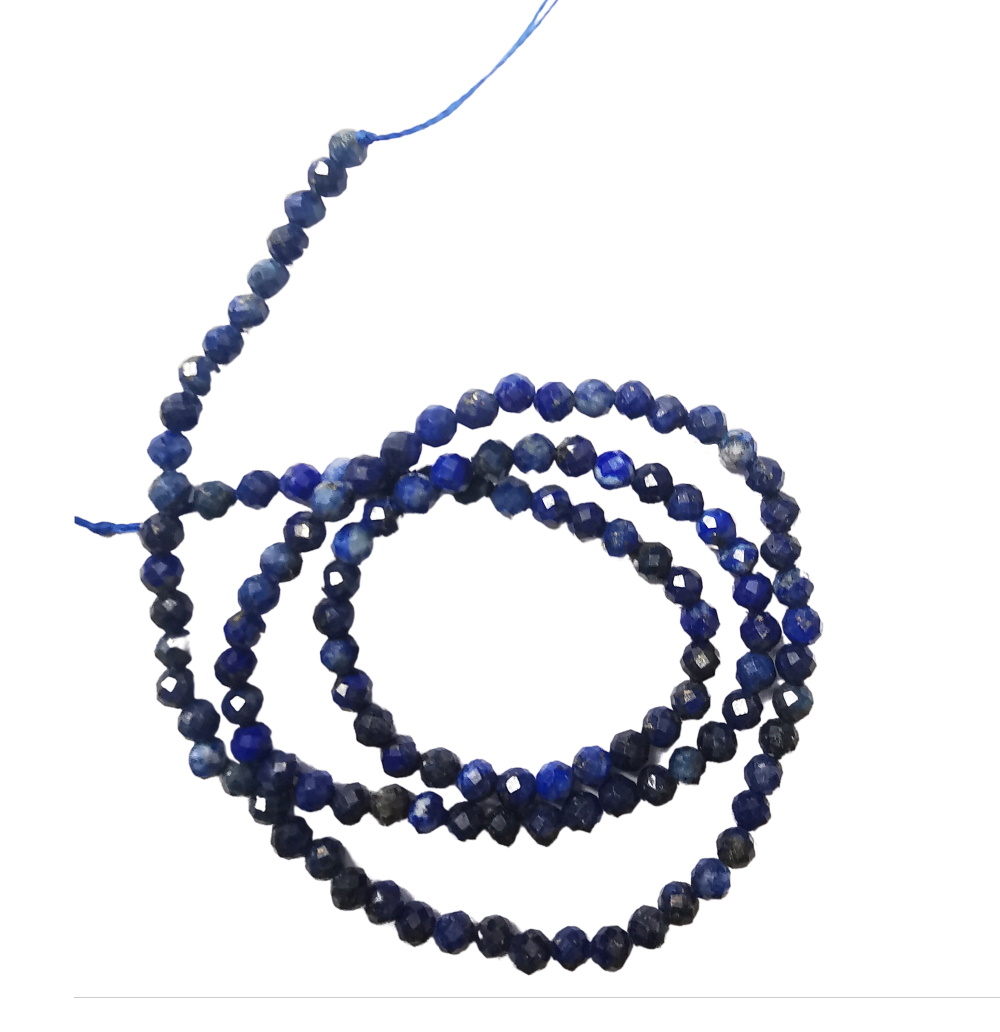 Lapis lazuli facetterad 3 mm halvädelsten - 3
