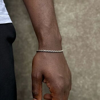 Nobel armband oxiderad cordell silver