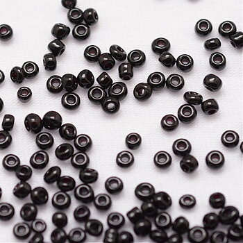 Seed beads svart opak 8/0