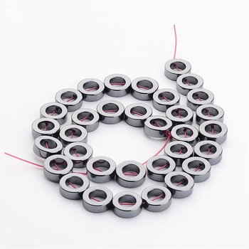 Hematit svart ringar 12mm halvädelsten