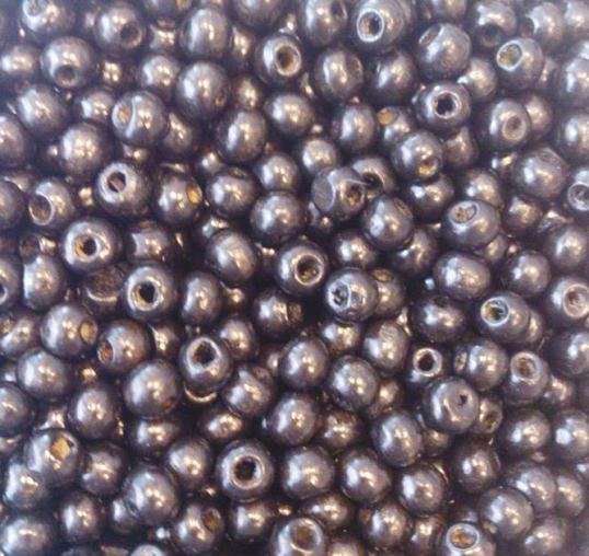 Träpärlor svarta över 200st - 3