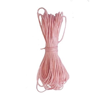 Vaxad bomull 1mm rosa