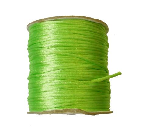 Satinsnöre rattail 2 mm – limegrön - 3