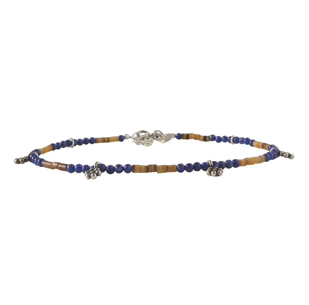 IAMLUND Neela ankelkedja lapis lazuli