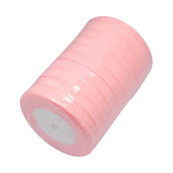 Organzaband 10mm rosa hel rulle