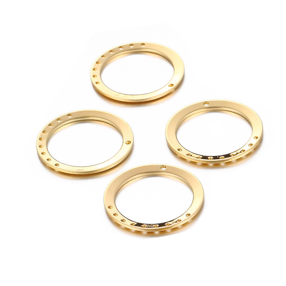 Cirkelconnector 28 mm guldfärgad mässing 2-pack