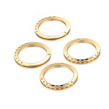 Cirkel med hål connector guld