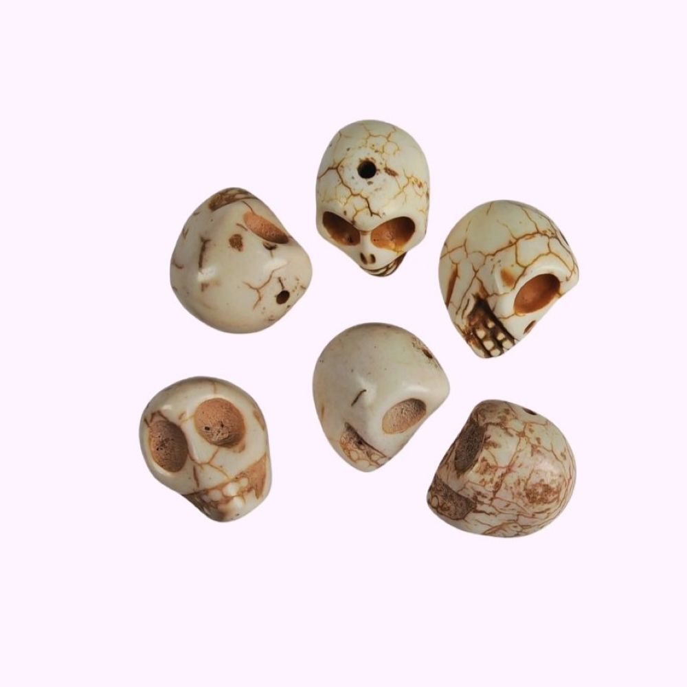 Skalle natur 17x18mm 6st - 2